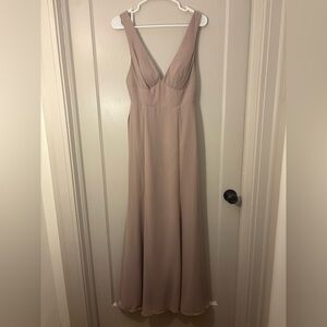 Azazie Christiana Taupe Dress
